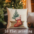 Axyaa Christmas Scenes Pillow Covers for Home Decor - Sofa, Bedroom, Car