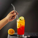 Axyaa Stainless Steel Reusable Metal Straws Set - 8Pcs Bar Accessory & Cocktail Party Favor