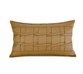 Axyaa Brown Leather Waist Pillow: Modern Minimalist Soft Decor for High-End Living Spaces