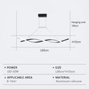 Axyaa LED Chandelier: Modern Aluminum Pendant Light for Home Interior Lighting