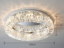 Axyaa Crystal LED Ceiling Chandelier, Modern Gold/Silver Light for Living Room, Bedroom, Hotel Hall