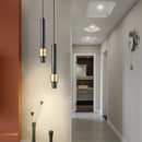 Axyaa Nordic Copper Pendant Light LED Hanging Lamp for Bedroom Dining Room Decor
