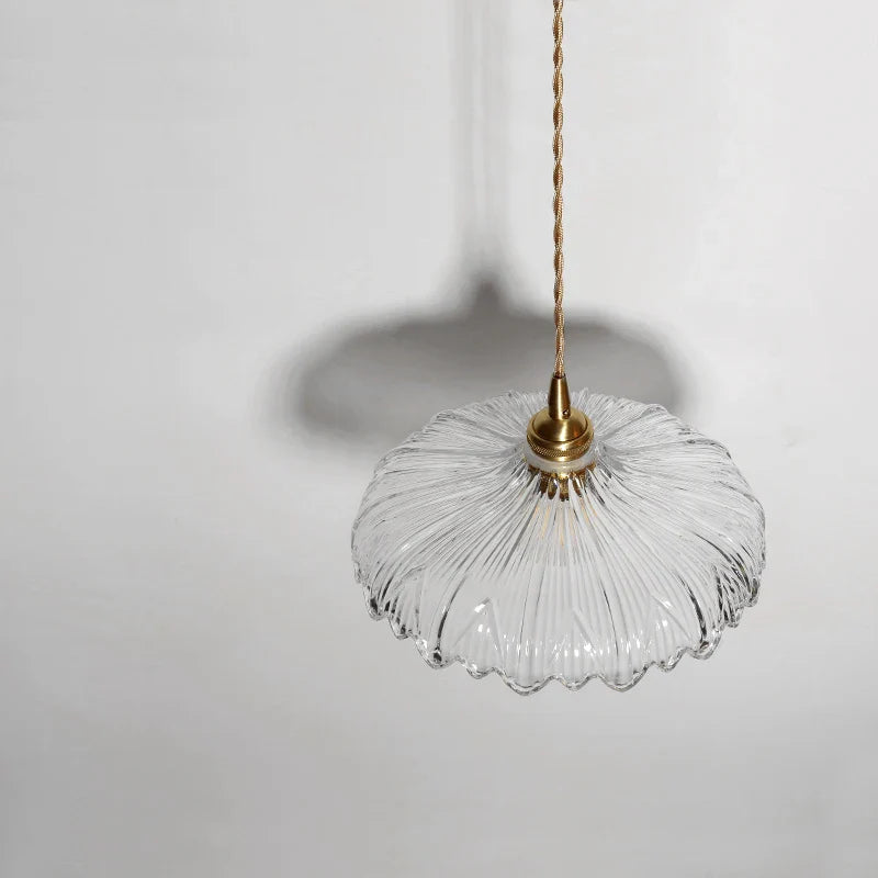 Axyaa Clear Glass LED Pendant Lights for Kitchen Island, Modern Nordic Decor