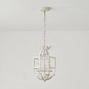 Axyaa Vintage Loft Chandelier, Industrial Iron Mini Lantern Cage Candle Lighting