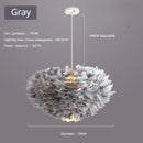 Axyaa Feather Pendant Lamp: Nordic Modern, Romantic, and Creative Bedroom Lighting