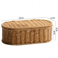 Axyaa Bohemian Rattan Storage Box: Dust-proof Cutlery Frame, Kitchen Organizer & Home Decor