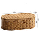 Axyaa Bohemian Rattan Storage Box: Dust-proof Cutlery Frame, Kitchen Organizer & Home Decor