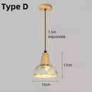 Axyaa Translucent Stone Chandeliers Pendant Lights for Kitchen Island Bedside LED Hanging Lamps