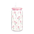 Axyaa Cherry Bow Plastic Cup with Straw Lid: Reusable, 16oz Cute Holiday Drinkware