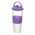Axyaa Double-Layer Plastic Cup with Straw | Large Capacity | Leak-Proof | Student Friendly