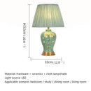 Axyaa Stylish Chinese Ceramics Table Lamp LED Touch Dimmable Bedside Light