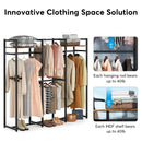 Axyaa Large Closet Organizer with Hanging Rods and Storage Shelves