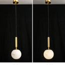 Axyaa Marble Pendant Light: Modern LED Hanging Lamp for Dining Room