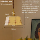 Axyaa Brass Ceramic Pendant Ceiling Lamps with Switch, Modern Hanging Lighting Fixtures