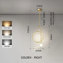 Axyaa Glass Ball Pendant Lamp for Luxury Living Room, Study, LED Chandelier