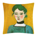 Axyaa Matisse Portrait Art Printed Cushion Cover 45X45cm