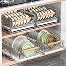 Axyaa Wood Drawer Organizer Dish Drying Rack Spicy Storage Home Gadget Set
