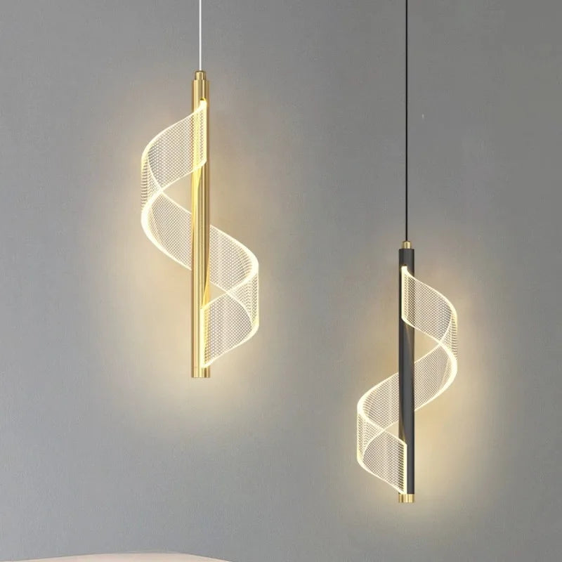 Axyaa Silver LED Pendant Lamps for Luxury Home Decor