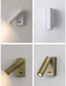 Axyaa Bedroom Wall Lamp Spotlight, Modern Minimalist Indoor Reading Sconce
