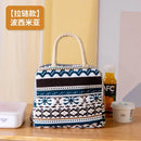 Axyaa Cartoon Fruit Thermal Picnic Lunch Bag Drawstring Tote for Women