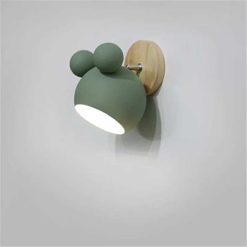 Axyaa Nordic Mickey Wall Lamp for Bedroom and Parlor Lighting