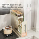 Axyaa Kitchen Pull-out Spice Rack Seasoning Organizer for Countertop Storage