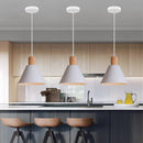Axyaa Loft Modern Wood Pendant Light Nordic Kitchen Chandelier Industrial Living Room Luminaire