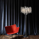 Axyaa Nordic Luxury Crystal LED Floor Lamp for Living Room, Bedroom & Sofa