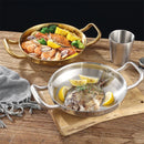 Axya Double Ear Frying Pan & Hotpot: Stainless Steel Spanish Seafood Rice Pot