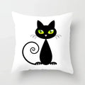 Axyaa Cartoon Black Cat Cushion Cover 45*45cm