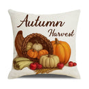 Axyaa Thanksgiving Pumpkin Maple Leaf Pillow Cover