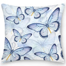 Axyaa Butterfly Flower Square Cushion Cover - Double Sided Home Decor