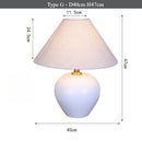 Axyaa Japanese Ceramic LED Floor Lamp with Fabric Lampshade for Home Decor