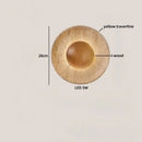Axyaa Yellow Travertine LED Wall Sconce White Glass Ball Kitchen Bedside Lamp