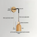 Axyaa Black Travertine Stone LED Wall Lamps for Home Interior Lighting