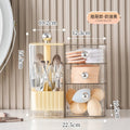 Axyaa Auto Lift Makeup Organizer: Dustproof Cosmetic Storage for Brushes, Lipsticks, Eyeshadow