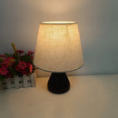 Axyaa Nordic White Linen Fabric Bedhead Desk Lamp