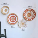 Axyaa Moroccan Style Rattan Grass Weaving Wall Decoration for Home Livingroom Bedroom
