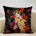 Axyaa Classic Japanese Lady Cushion Cover 45x45cm Home Decor Pillowcase