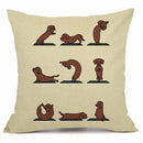 Axyaa Christmas Sausage Style Cushion Cover | Festive Dog Decorative Pillow Cover 45x45cm