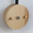 Axyaa LED Wall Sconce with Flexible Black Hose & Wood Accent