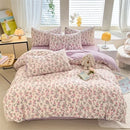 Axyaa Floral Cotton Duvet Cover Sets in Single/Queen/King Sizes