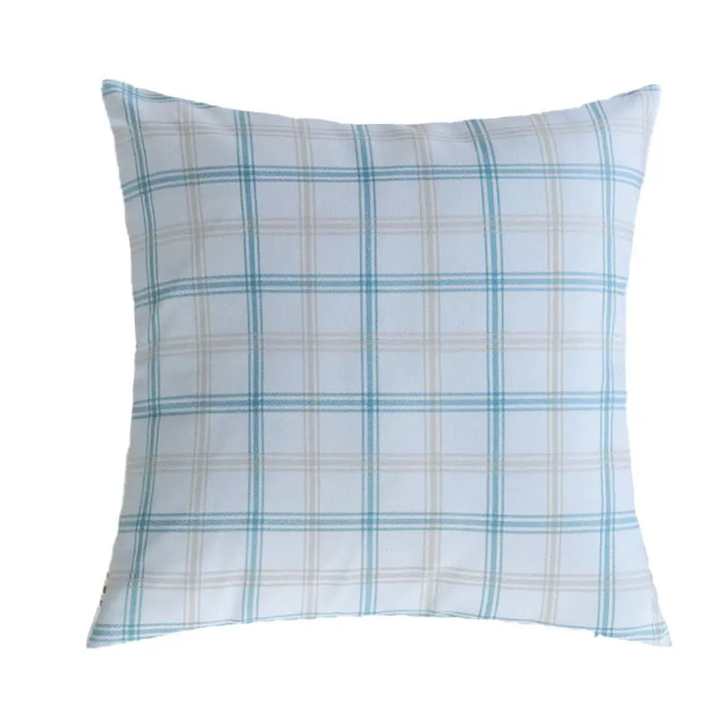 Axyaa Plaid Cushion Cover: Simple Nordic Style Sofa Pillow Cover for Home Decor