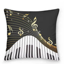 Axyaa Music Note Cushion Cover 45x45cm Pillowcase Decorative Pillow Home Decor