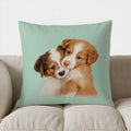 Axyaa Cozy Puppies Pattern Pillow Cover for Sofa, Bedroom, Car