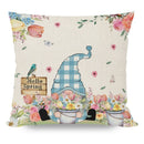 Axyaa Spring Gnome Sunflower Pillowcase for Home Bedroom Sofa