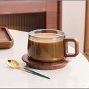 Axyaa Camellia Glass Coffee Cup Set