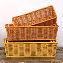 Axyaa Rattan Wicker Serving Baskets - 10 Styles, Multicolor Handwoven Restaurant Display