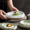 Axyaa Ceramic Boat Plate Set for Elegant Dining Experience