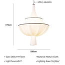 Axyaa French Medieval Chandelier: Elegant Butter Style Fabric Design for Living, Master, Dining Room